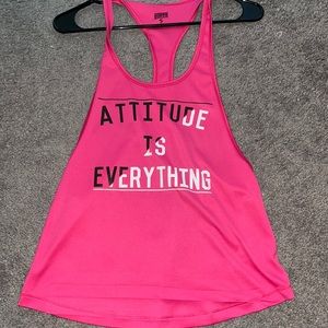Hot pink workout tank